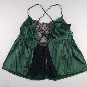 Frederick's Of Hollywood Women's Etta Short Pajama Set Size 3X/4X Pine Black